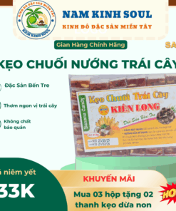 🌴 Kẹo Dừa Trái Cây Sấy – Hương Vị Quê Mới Lạ Từ Nam Bộ