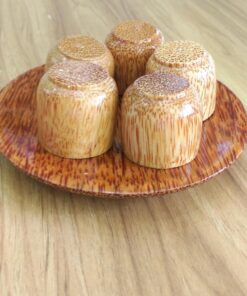 Bộ Dĩa 5 Ly Gỗ Dừa Bến Tre – Mộc Mạc Mà Thanh Lịch