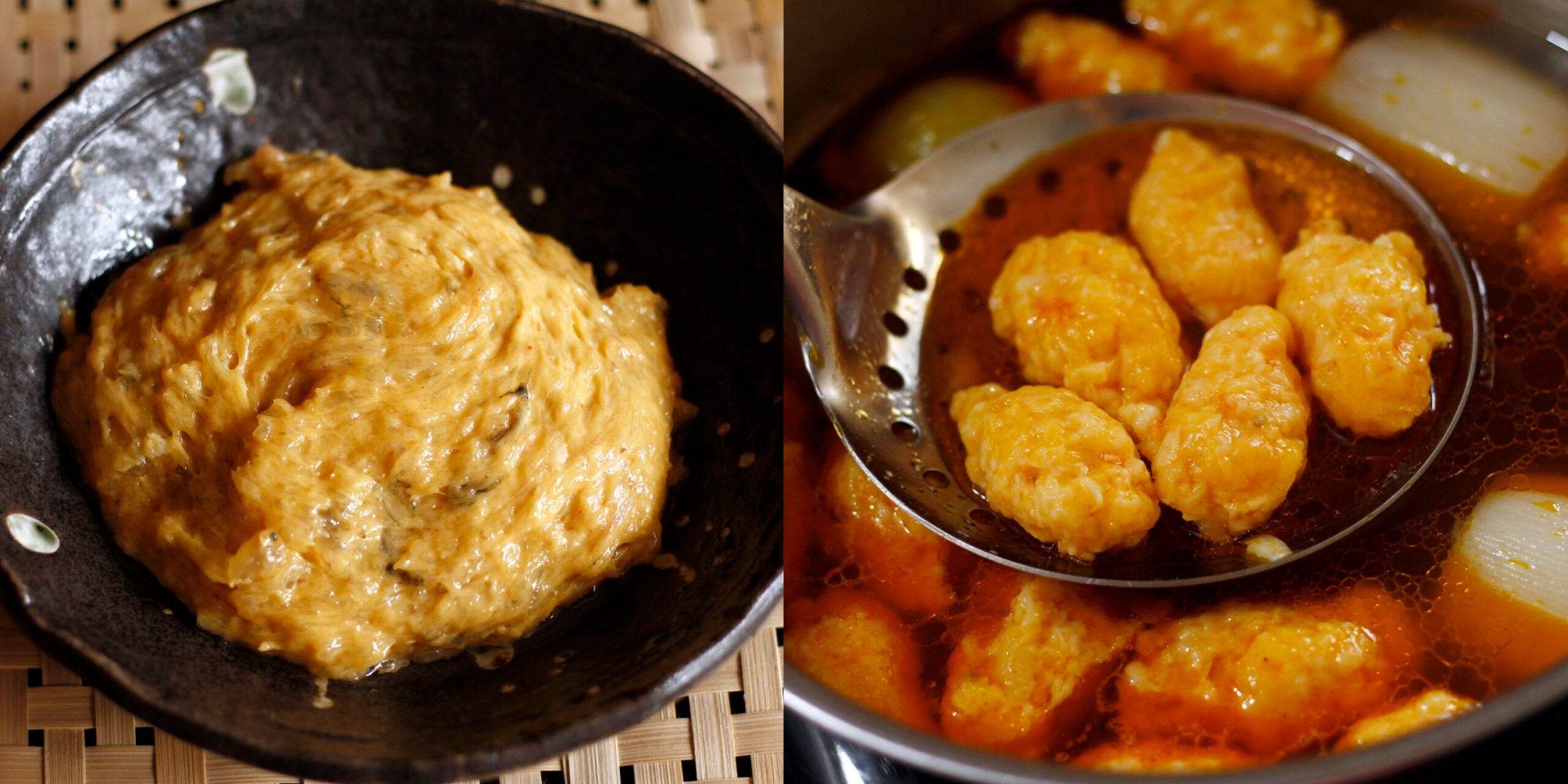 uông tôm Trà Vinh màu vàng cam đang nấu