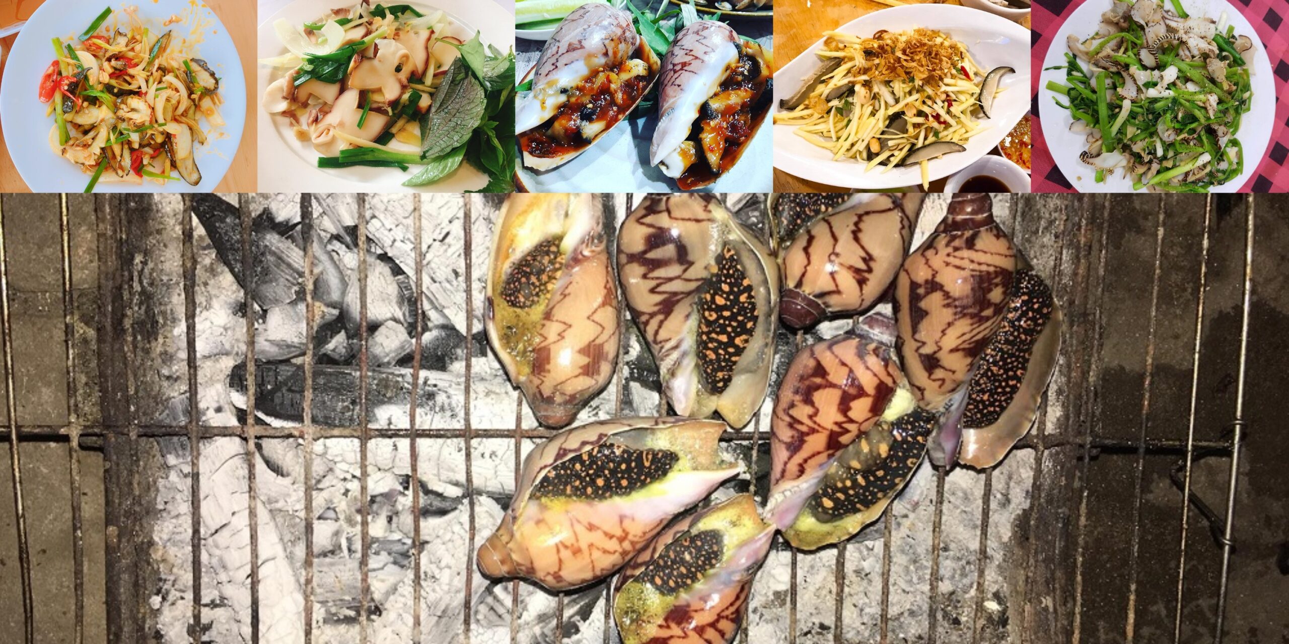 ốc giác nướng muối ớt đặc sản miền Tây