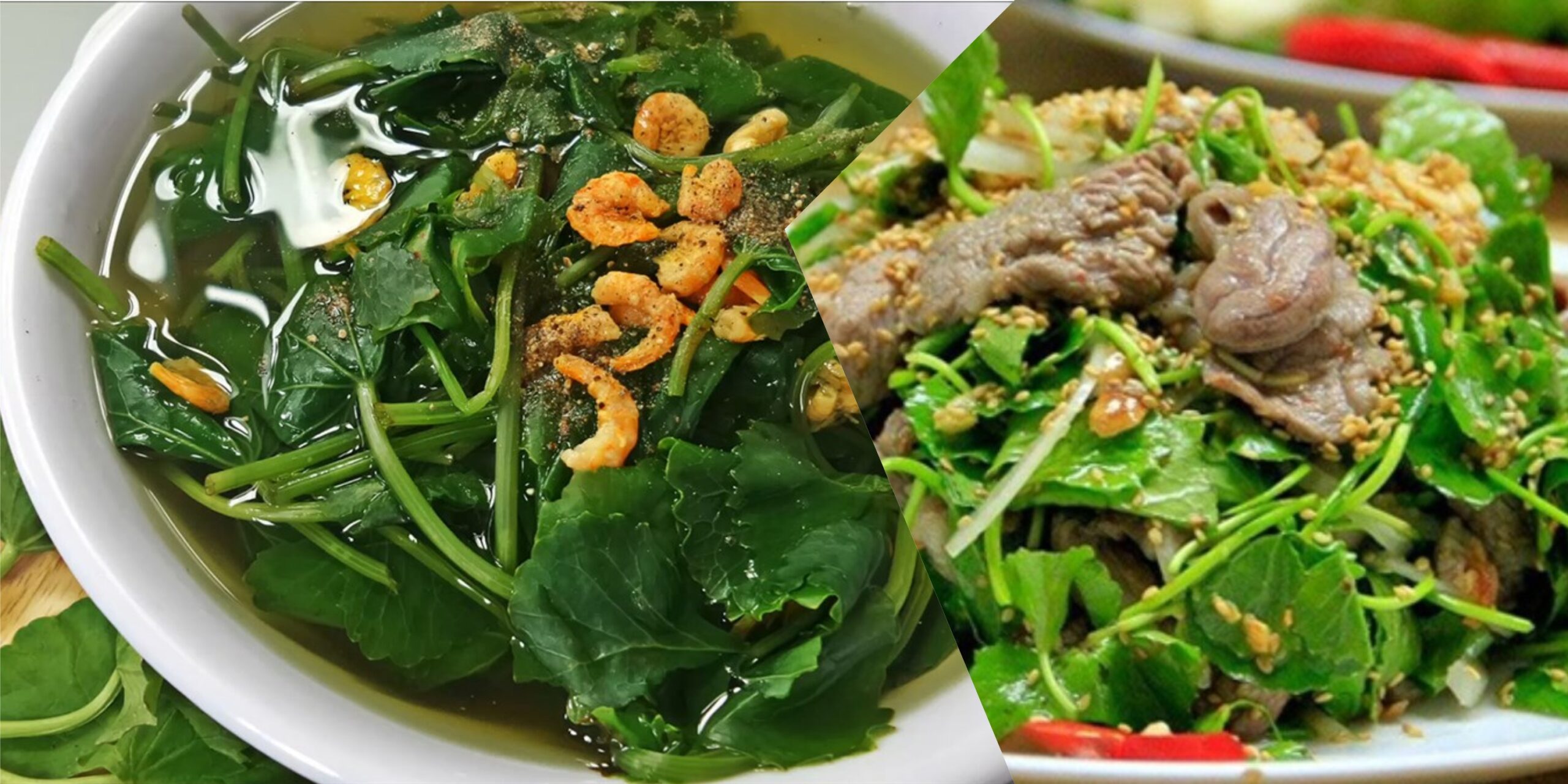 món ăn từ rau má miền Tây